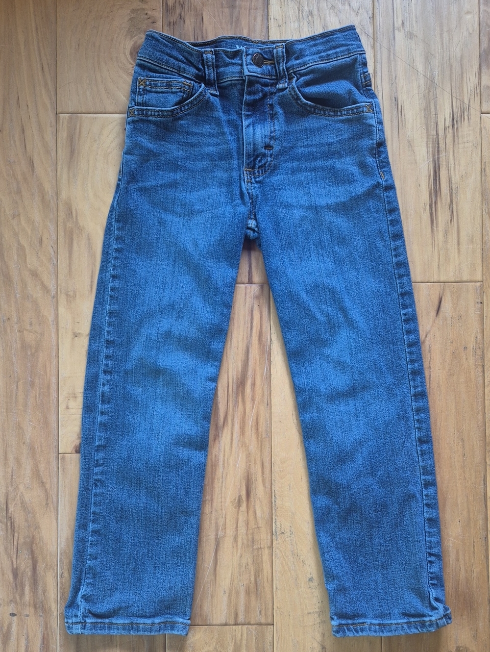 Wrangler Classic Kids Blue Straight Leg Jeans with Slim Cut